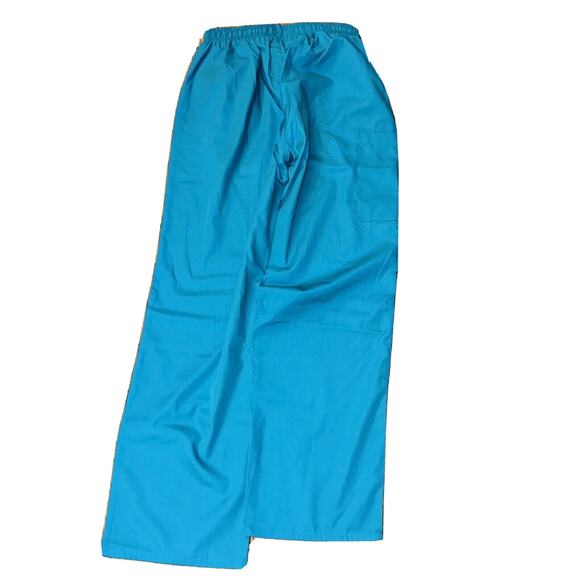 Medical Nursing Scrub Set Women Top& Pants Teal Color Size M With Pockets - Picture 4 of 4